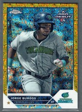 2023 Topps Pro Debut Chrome Jorge Burgos Gold Mini Diamond Refractor #/50 SP