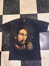 Bob Marley Shirt Men M Black Zion VTG Y2k 2007 Rasta Music Redemption Song