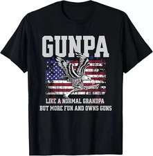 2025/Cool Gunpa Like Normal Grandpa But Own Guns Design T-Shirt