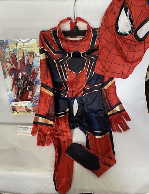 Spiderman Hero Costume with Spider Wrist Transmitter Toy 3-4 Years Size  Small