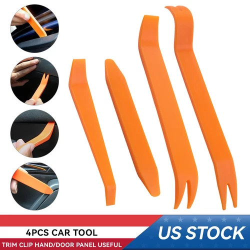4PCS Plastic Trim Removal Tool Set for Car Radio Panel Doordash Clip Fasteners - Bild 1 von 13