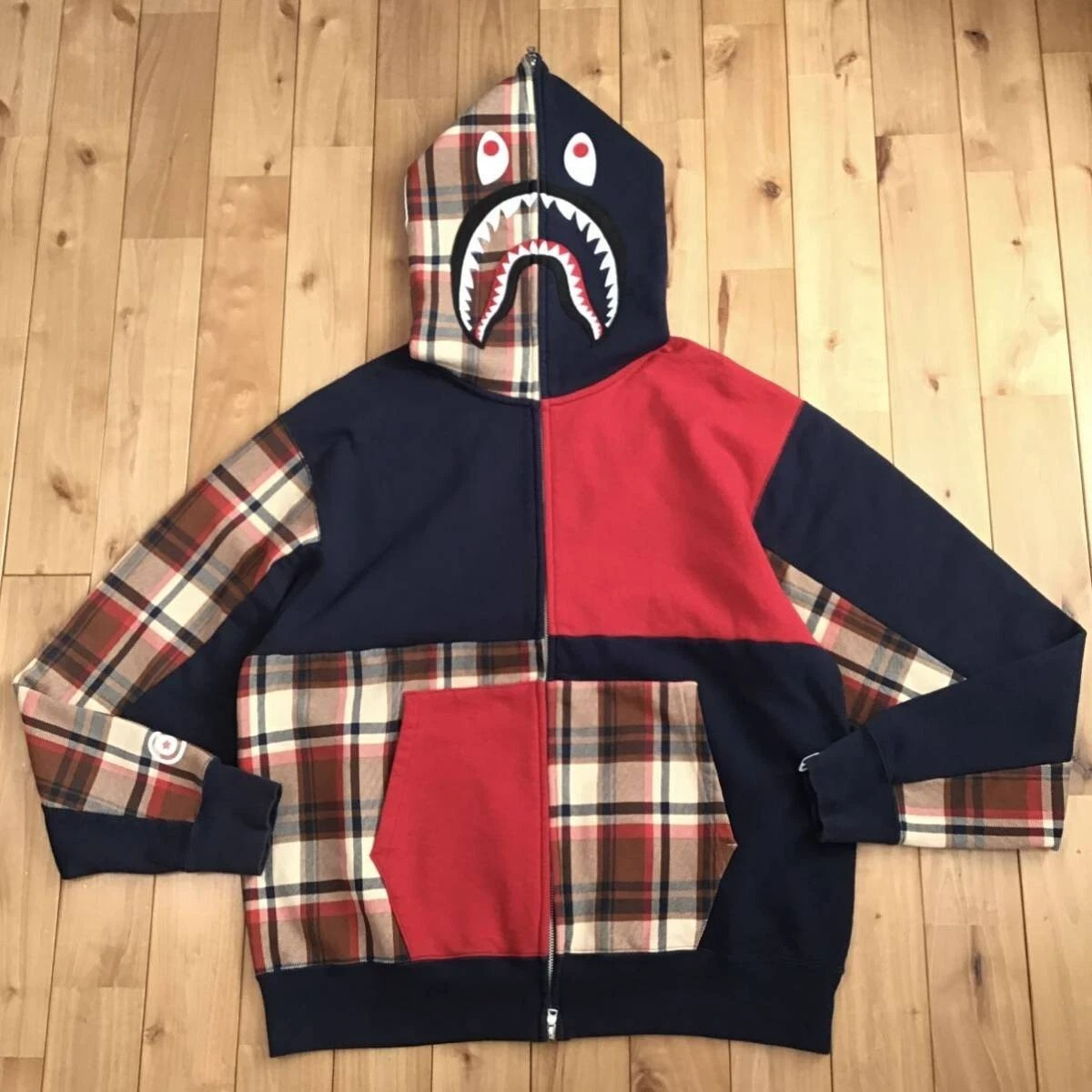 BAPE American Shark full zip hoodie Red A Bathing Ape Size S