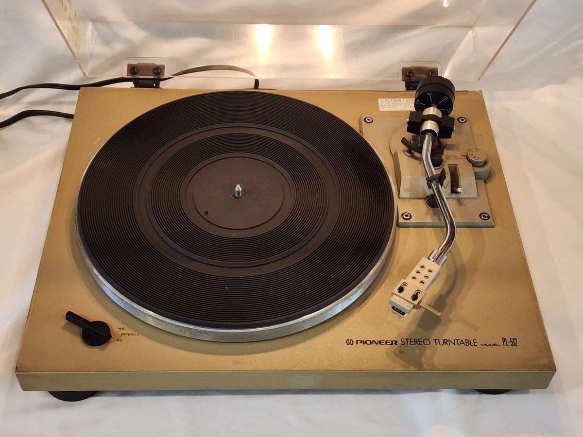 Pioneer Model PL-512 Turntable Record Player w/ Realistic Shure