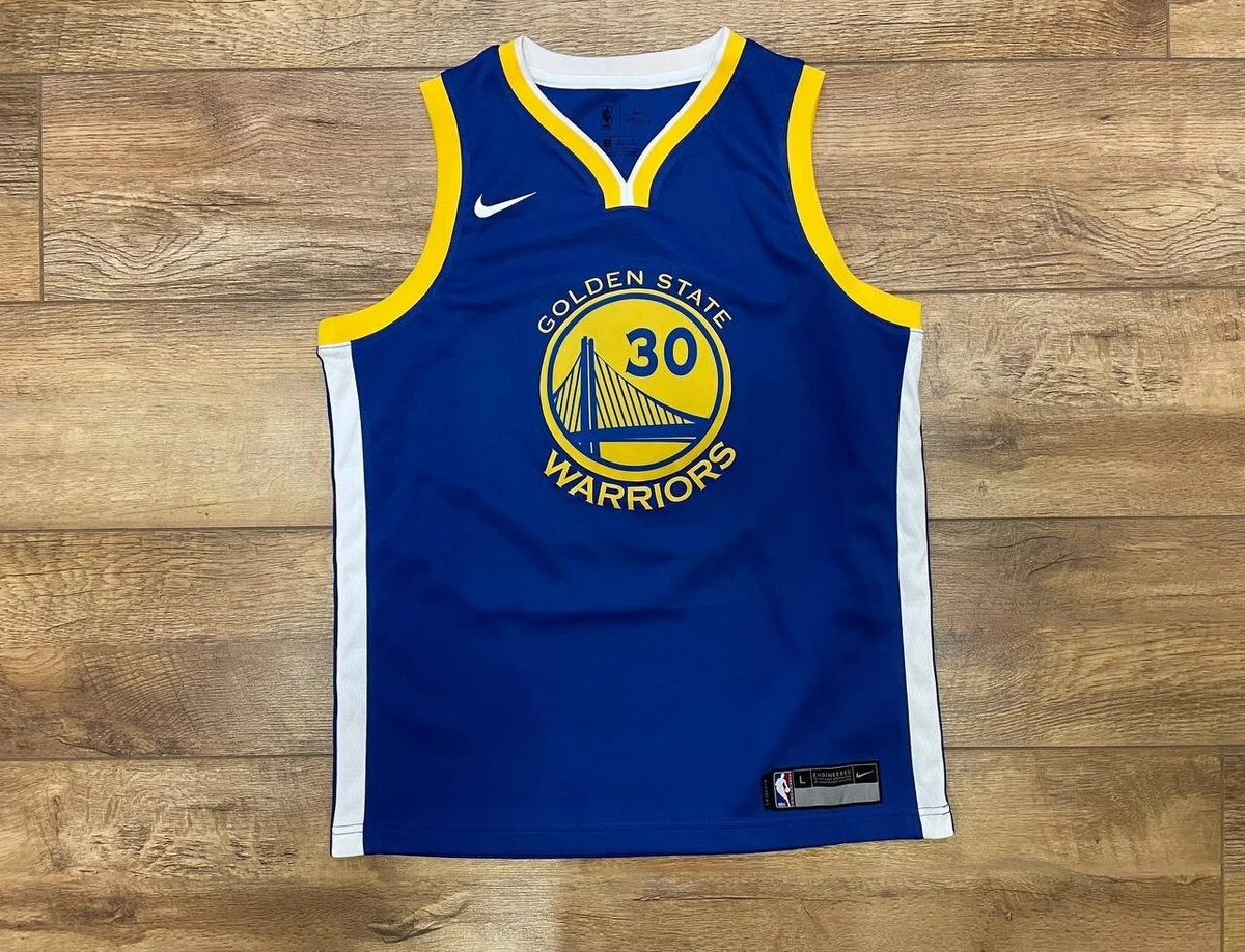 Nike NBA Golden State Warriors Stephen Curry Dri-Fit Jersey Blue