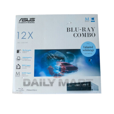 New In Box ASUS BC-12D2HT Blu-Ray Combo Player 12X DVD Writer