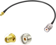 SMA Female to UHF Female SO239 Jack RG-58 Coaxial Jumper Cable 30cm 12 inches