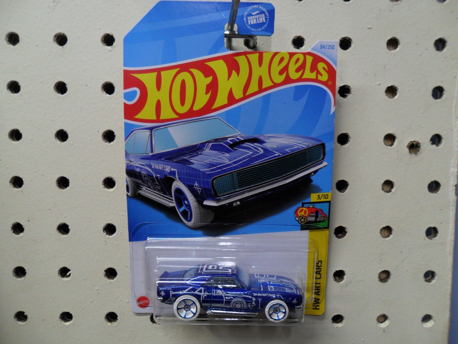 Hot Wheels '67 Camaro HW Art Cars 3/10 Blue 84/250 - 1:64 Scale Die-Cast Model Car