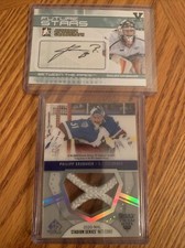 Philipp Grubauer 2020-21 SP Game Used Net Cord #13/35 + 2010 ITG rc auto