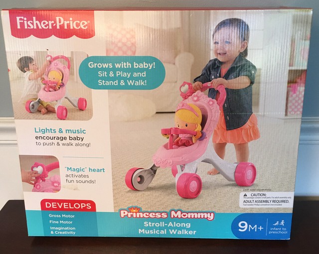 fisher price stroll along musical walker
