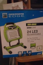Designers Edge L1320 High Intensity 24-LED Recharge Portable Work Light Green