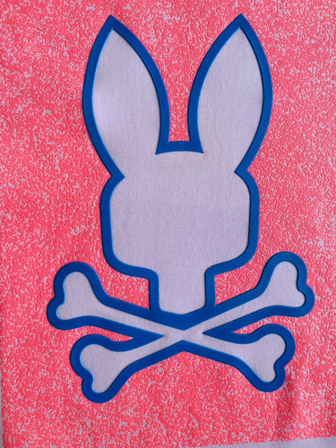 Psycho Bunny Men’s 4/Small PINK T-Shirt Slim 100% Pima Cotton Printed Neon Logo - Picture 11 of 13