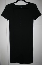 Forever  21 Black Ribbed Dress Women's Size Medium