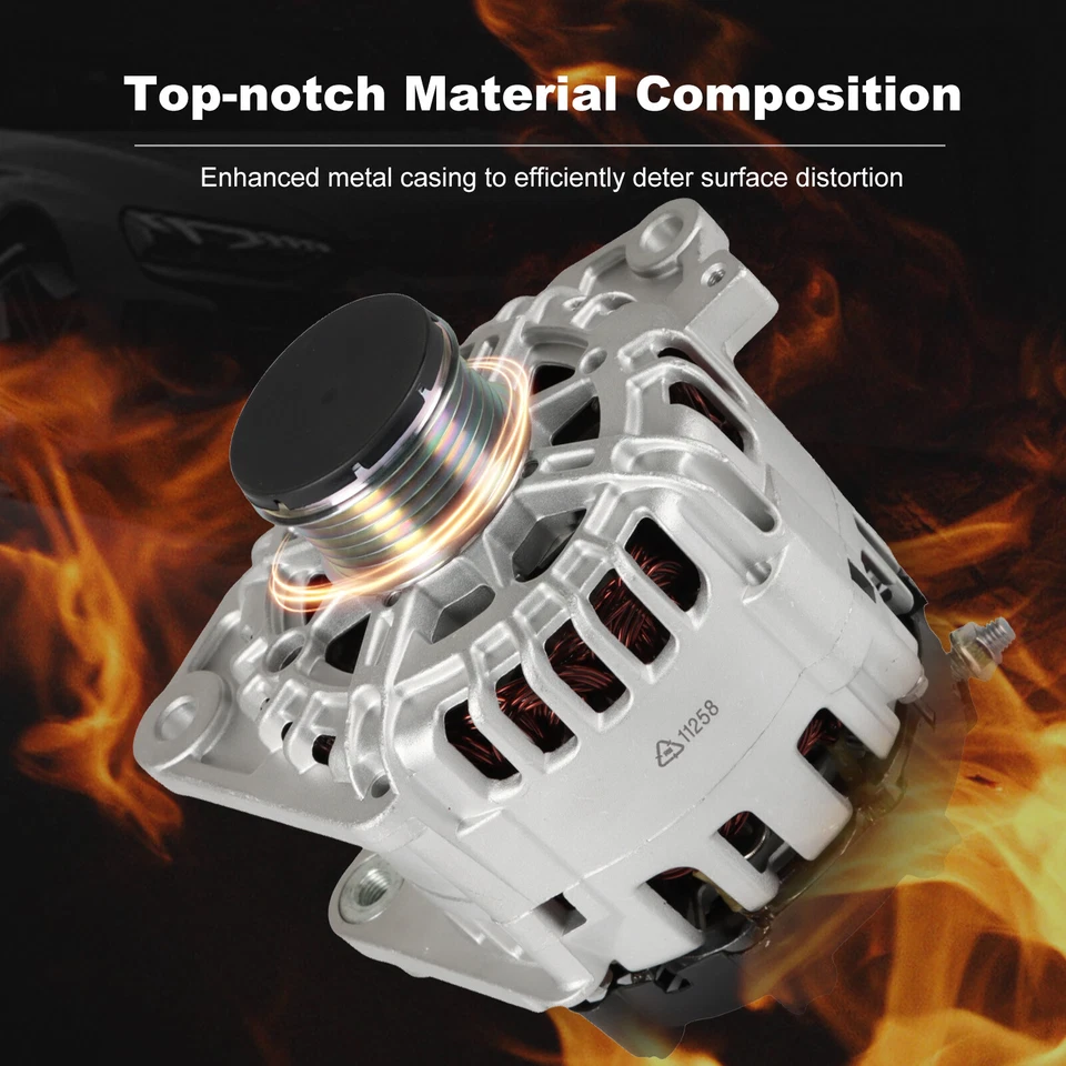 Alternador 11258 para Nissan Altima Sentra 2007-2011 2011-2013 Rogue 2,5 L 4 cilindros Foto 2 de 4
