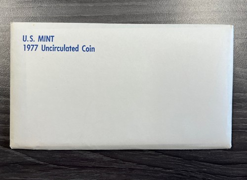 1977 P&D Mint Set Brilliant Uncirculated US with Envelope (12 Coin Set) - Picture 8 of 8
