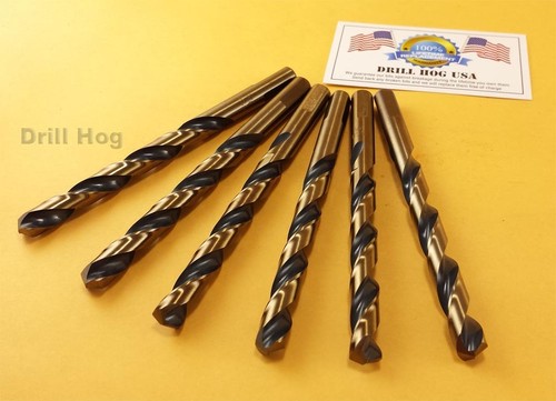 Drill Hog USA 3/8" Drill Bit 3/8 Molybdenum M7 Lifetime Warranty USA 6 Pack - Picture 2 of 5