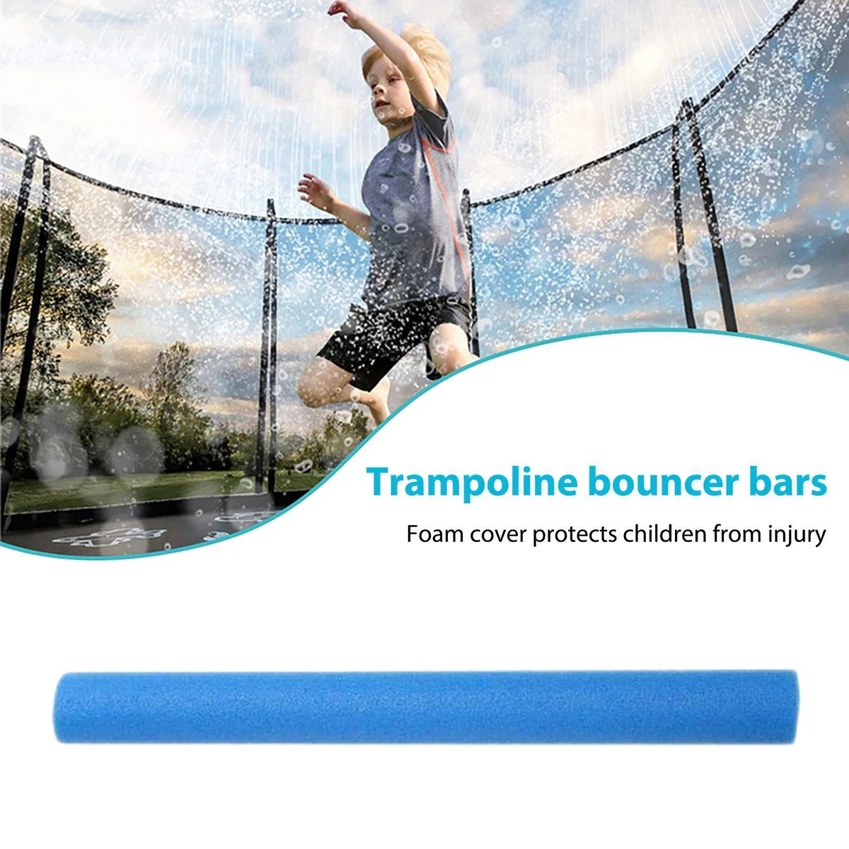 Trampoline pole foam sleeve top