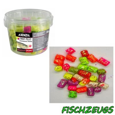 JENZI Forellenteig Forellenköder Schwimmteig Trout Pellets 60 g NEU Neue Farben Multi