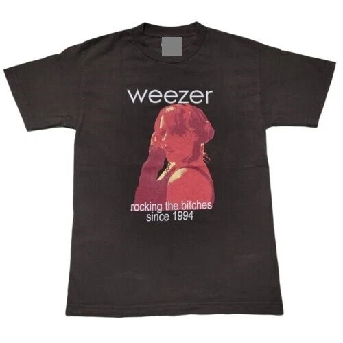 Vintage Weezer Rocking the Bitcher Black T-shirt Round Neck S-3XL VM508