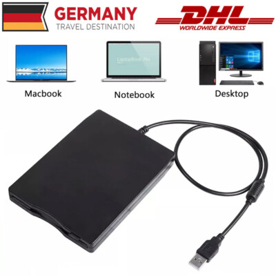 Profi FDD USB Diskettenlaufwerk 1.44MB extern schwarz 3,5 Zoll Floppy Disk Drive