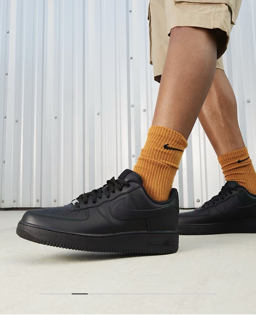 nike air force 1 black on feet