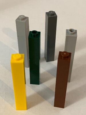 LEGO Parts 2453 (4pcs) Tall Brick 1 x 1 x 5 Choose Color