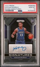 KEEGAN MURRAY 2022 PANINI PRIZM ROOKIE SIGNATURES PSA GEM MINT 10 RC ROOKIE