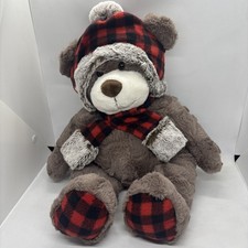 Gentle Treasures Teddy Bear With Hat Scarf Plush Stuffed Animal Toy Large 18"