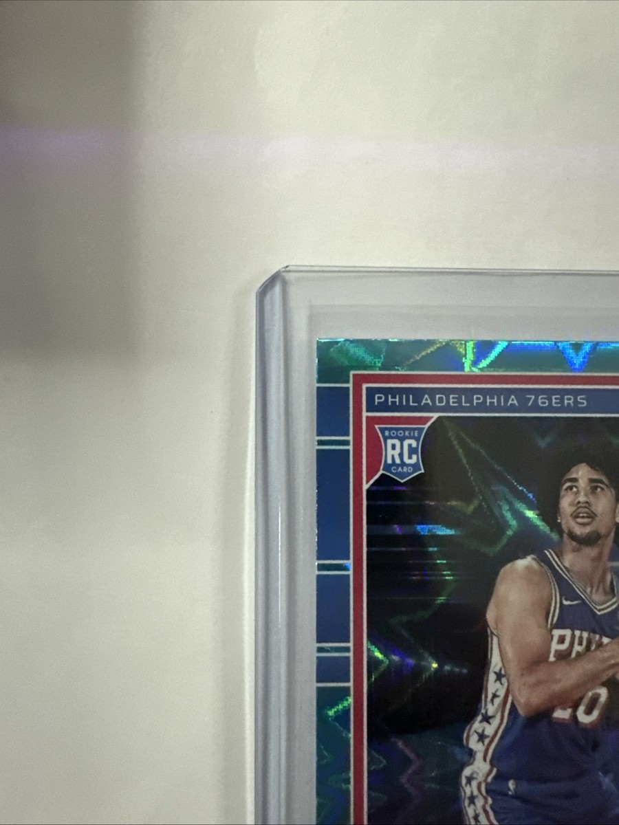 Jared McCain 2024-25 Panini NBA Hoops #246 Teal Explosion SP Jared McCain 2024-25 Panini NBA Hoops #246 Teal Explosion SP