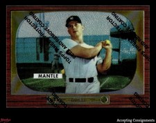 1996 Topps Mantle Finest #5 Mickey Mantle 1955 Bowman HOF YANKEES