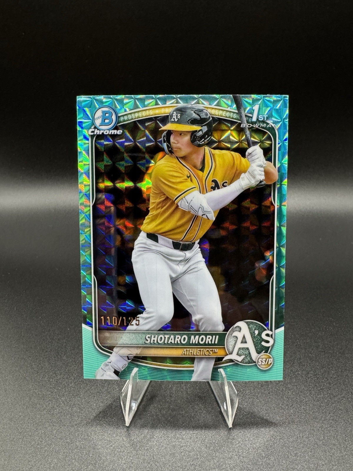 2025 Bowman Chrome Geometric Aqua Refractor Shotaro Morii /125 #BCP-170 ATH