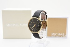 [MINT IN BOX] Michael Kors Pyper MK2747 Black Leather Women's Watch From JAPAN