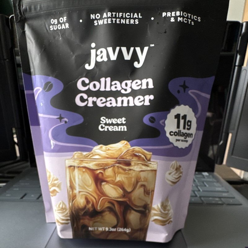 Javvy Collagen Creamer Sweet Cream 9.3oz (264g) Lactose Free Exp 09/2027