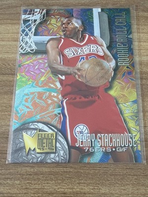 Jerry Stackhouse Rookie #R-8 1995 Fleer Metal Philadelphia 76ers Basketball Card