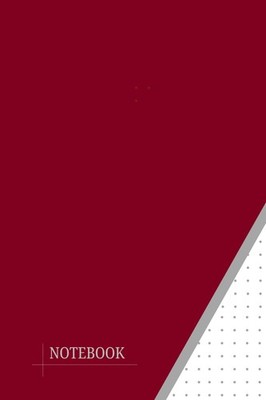 Small Dot Grid Notebook   5mm Spacing | Burgundy Softcover Cover | A6 Size | Ful