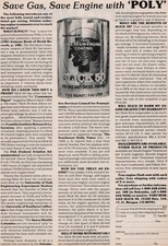 1984 Vintage Print Ad Slick 50 Save Gas Engine Poly TFE Oil Treatment