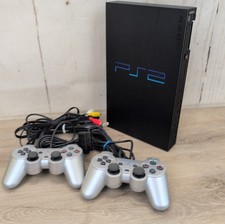 Sony PlayStation 2 PS2 Fat Console W/ 2 Controllers & Cables Tested**Read**