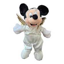 Angel Mickey Bean Bag Plush White Tux Gold Wings 10.5 in Walt Disney World