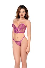 Mapale Hidden Gems Strapless Bustier Bra Set Size S/M