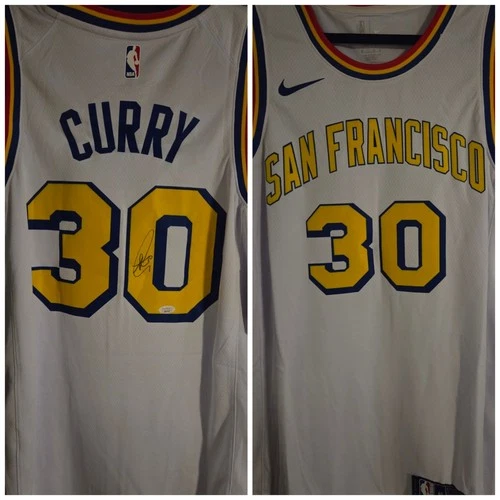 Stephen Curry Golden State Warriors Signed Nike NBA City Jersey JSA Authentic