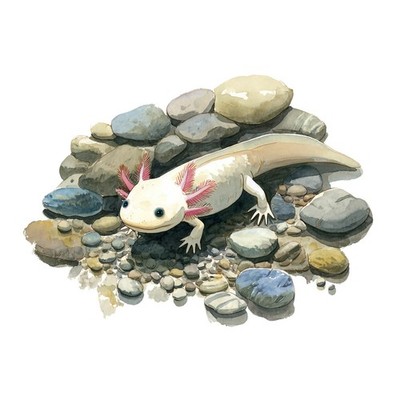 6x Sticker Axolotl Car Sticker 9x9cm Cute Kawaii Cute Lurch Pink Set