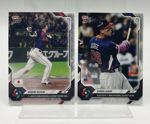 New ListingTopps Now Shohei Ohtani Aaron Judge World Baseball Classic 2 Card Lot 2026