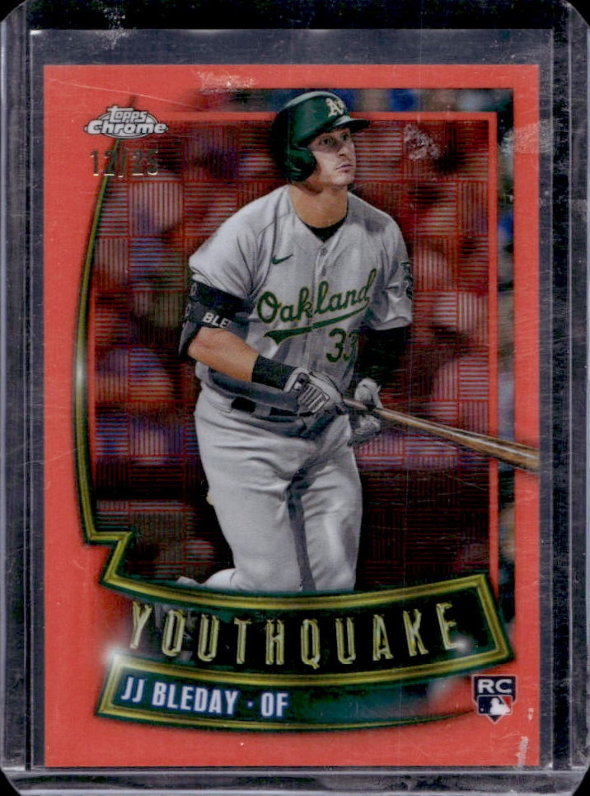 2023 Topps Chrome JJ Bleday Youthquake RC Orange Refractor #12/25 Athletics