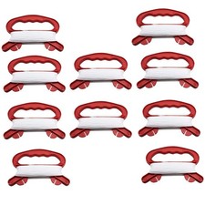 Pack of 10 Mini Small Kite Reel Winder Grip Line Board Red with 30m String fo...
