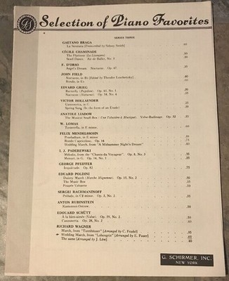 Wedding March Lohengrin Richard Wagner Piano Sheet Music Schirmer Fiancailles