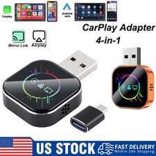 4-in-1 Wireless CarPlay Adapter for Apple iPhone Android Auto AirPlay MirrorLink