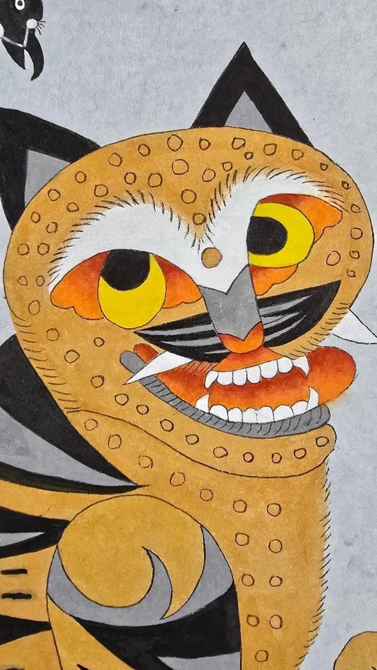 Arte popular coreano pintura a mano tigre y urraca * cazadores de demonios K-pop * Foto 3 de 4