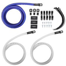 1/0 Gauge OFC Big 3 Complete Upgrade Electrical Wiring Kit, SKBIG3-0GA