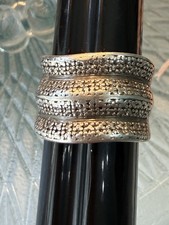Sterling Silver Wavy Band Ring Size 8.5