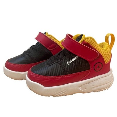 Jordan Max Aura 3 Athletic Sneakers Toddler Size 4 Gym Red University Gold