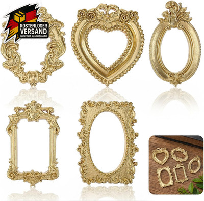 Mini Bilderrahmen Set gold vintage für Wanddekoration und DIY-Displays